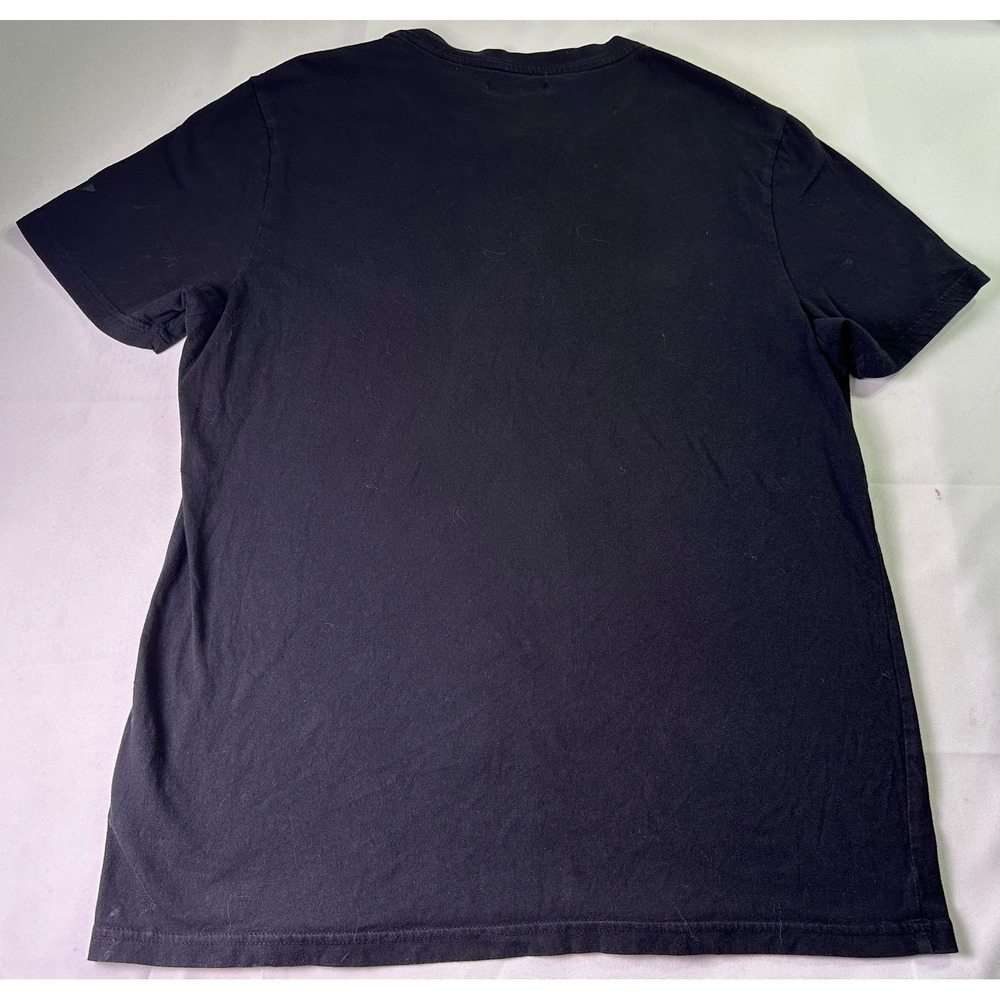 Guess Los Angeles Men's Black Henley Shirt Short Sleeve Embossed Logo Size Large - Picture 8 of 9